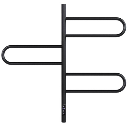 Полотенцесушитель электрический Vincea VTD-1R2CBE 44х80, черный, таймер