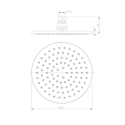 Верхний душ OMNIRES D=20 см WG120BL (черный BLM) Верхний душ OMNIRES D=20 см WG120BL (черный BLM)