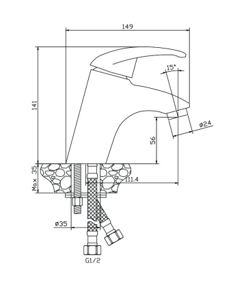 Смеситель д/раковины LERIDA, арт. 08100LR Смеситель д/раковины LERIDA, арт. 08100LR
