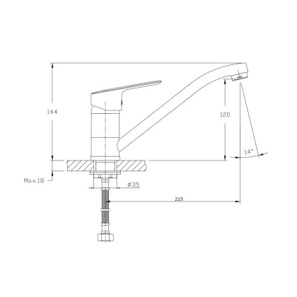 Смеситель для кухонной мойки RUSH Crete (CR3535-26) Смеситель для кухонной мойки RUSH Crete (CR3535-26)