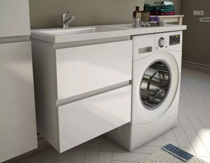 Комплект мебели Dallas Luxe 1050х482  левосторонний подвесной 2 ящика (ШхГхВ) 408х476х607