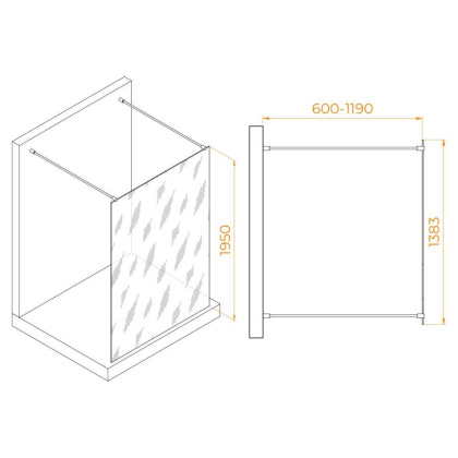 Душевая перегородка RGW WA-016B, RGW 35101614-14