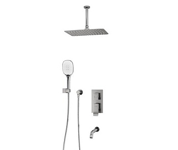 A171668 Встраиваемый комплект для ванны с верхней душевой насадкой, лейкой и изливом Wasserkraft A171668 Встраиваемый комплект для ванны с верхней душевой насадкой, лейкой и изливом Wasserkraft