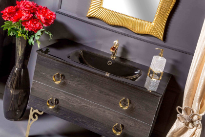 Столешница стекло 110см моноблок BLACK