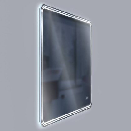 Зеркало LED VLM-3MA800 800х600 c сенсорным выключателем и диммером Зеркало LED VLM-3MA800 800х600 c сенсорным выключателем и диммером