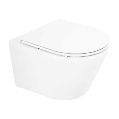 BB8001CHR/SC/BB002-80/BB014-SR-BIANCO Унитаз подвесной с сиденьем BelBagno TRE + Система инсталляции для унитазов с кнопкой смыва BB014-SR-BIANCO Исполнение: Белый 
