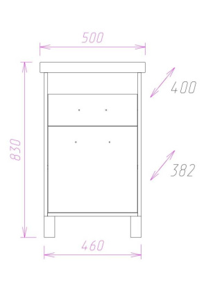 Тумба Onika Натали 50 напольная, ясень таормина (ум. Como 50/Фостер 50) Тумба Onika Натали 50 напольная, ясень таормина (ум. Como 50/Фостер 50)