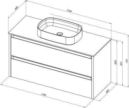 Тумба под раковину Allen Brau Fantasy 120 1.11005.AM антрацит матовый Тумба под раковину Allen Brau Fantasy 120 1.11005.AM антрацит матовый