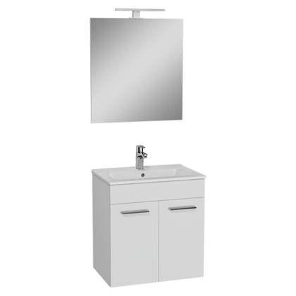 Набор Mia 60 см с дверцами (раковина, шкаф под раковину, зеркало), цвет белый глянцевый Набор Mia 60 см с дверцами (раковина, шкаф под раковину, зеркало), цвет белый глянцевый