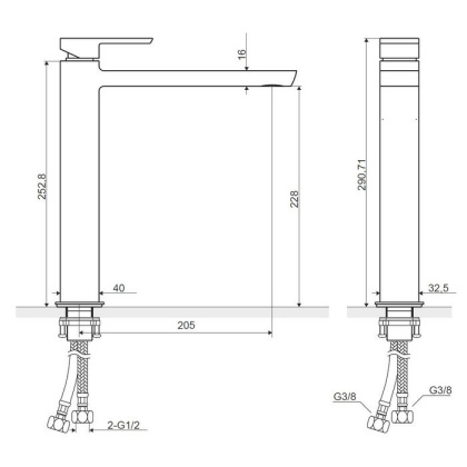 Смеситель для умывальника EXCELLENT Pride AREX.4002WH (хром/белый)