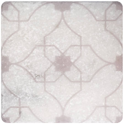 Натуральный мрамор, WHITE MOTIF №7 10x10, Marble