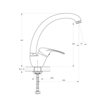 Смеситель для кухонной мойки RUSH Corsica (CO4240-22) Смеситель для кухонной мойки RUSH Corsica (CO4240-22)