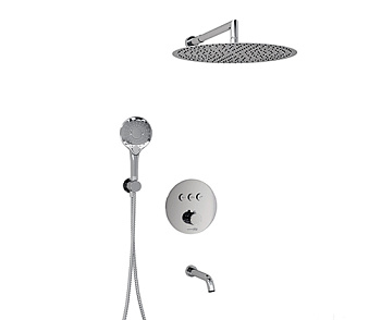 A175817 Thermo Встраиваемый комплект для ванны с верхней душевой насадкой, лейкой и изливом Wasserkraft A175817 Thermo Встраиваемый комплект для ванны с верхней душевой насадкой, лейкой и изливом Wasserkraft