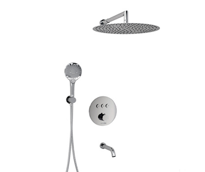 A175817 Thermo Встраиваемый комплект для ванны с верхней душевой насадкой, лейкой и изливом Wasserkraft A175817 Thermo Встраиваемый комплект для ванны с верхней душевой насадкой, лейкой и изливом Wasserkraft