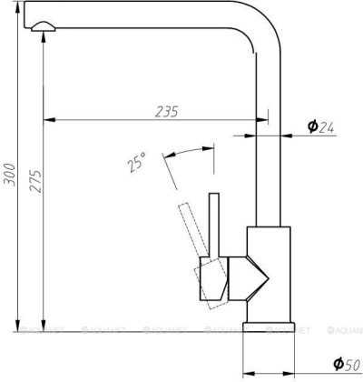 Смеситель для кухни Aquanet Steel AF211-41S Смеситель для кухни Aquanet Steel AF211-41S