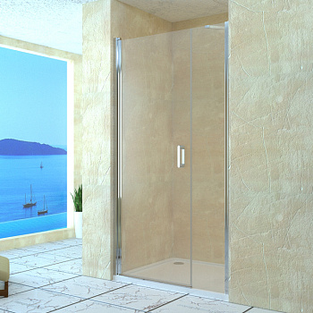 Душевая дверь RGW LE-08, 06120813-11, 130 х 195 см распашная, стекло прозрачное, хром