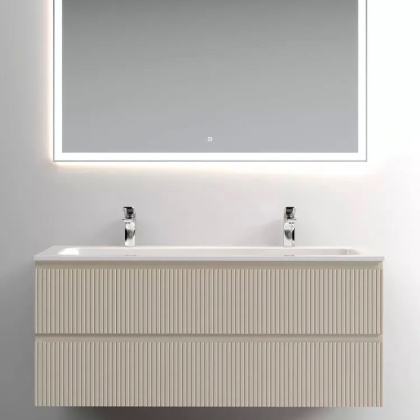 Тумба подвесная SANCOS Snob T 1195х445х500, c двумя ящиками оснащенными доводчиками, Beige Soft, арт.SNT120CE