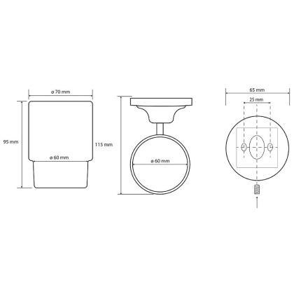 Держатель зубных щеток, стакан