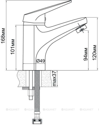 Смеситель для раковины Aquanet Aura SD20083 Смеситель для раковины Aquanet Aura SD20083
