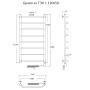 Полотенцесушитель Браво эл ТЭН 1 120*50 (ЛЦ4)