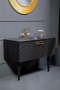 Тумба Linea 80 черная + Золото_Комплект 842-080-BG Boheme Тумба Linea 80 черная + Золото_Комплект 842-080-BG Boheme