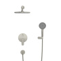 STYLUS-DSET-01 Душевой комплект встраиваемый (смеситель встраиваемый, верхний душ, ручной душ со шлангом, штуцер с держателем), хром