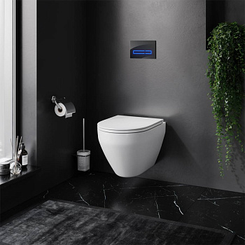 IS450A38.701700 Инсталляция с клавишей Touchless Pro стекло, черн. с подвесным унитазом Spirit V2.0 FlashClean с сид м/л