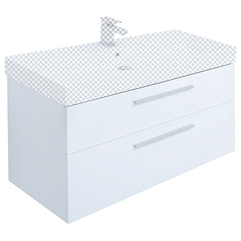 Тумба под раковину Aquanet Nova 100 белый глянец