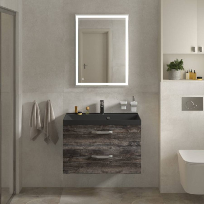 Тумба с раковиной подвесная  BelBagno AURORA 80 Bianco Lucido, раковина белая