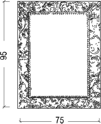 Зеркало прямоугольное, золото массив 515-м Boheme Зеркало прямоугольное, золото массив 515-м Boheme