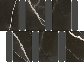 Мозаика 600110000980 Стелларис Арган Блэк (36,8см*26,9см*6мм) (10шт/0,9м2) Люкс, шт