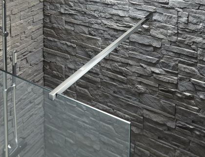 Душевая перегородка E22W120-GA Jacob Delafon Contra Прозрачное (200см/120см/8мм) Профиль хром, шт