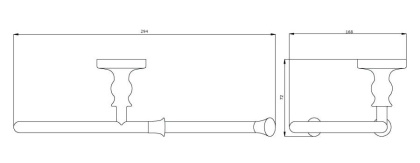 Полотенцедержатель полукольцо RUSH Crete, 16х29х7 см, цвет бронза, CR35511