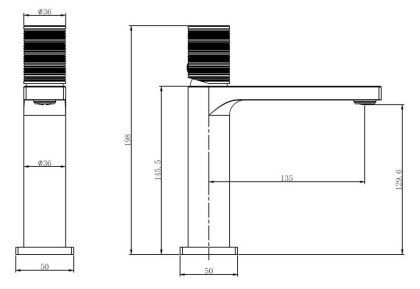 Смеситель для раковины Domus VBF-5DM01CH, хром