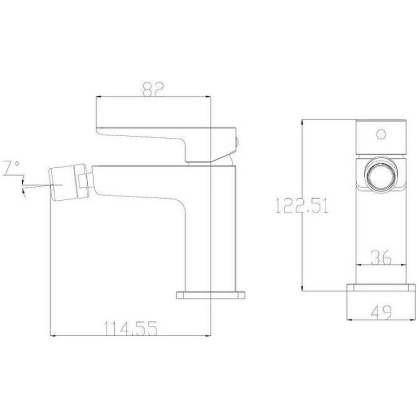 Смеситель для биде OMNIRES PARMA PM7420CRB (хром/белый)