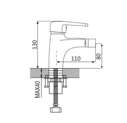 СмесительДля биделатунь, белый S5007F