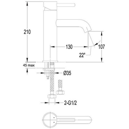 Смеситель для умывальника OMNIRES Y Y1213MAXCR (хром)