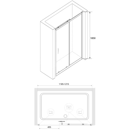 Душевая дверь RGW Classic CL-14 120 32091412-11 профиль Хром стекло прозрачное
