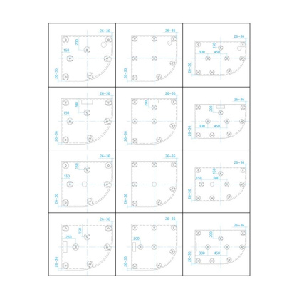 Душевой поддон  80*100*3,5 RGW GWS-41-L Белый/Асимметричный  Литьевой мрамор (Левый)