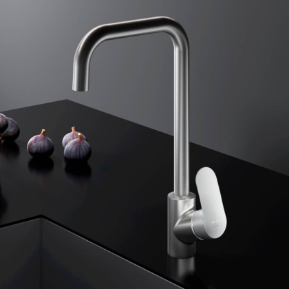 F8006011 Like, смеситель для кухни G-образный излив, сатин, шт.