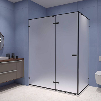 Душевой уголок 140*100*200 RGW SV-040 Прямоуг./Чёрный/Матовое/8 мм (2 уп.)