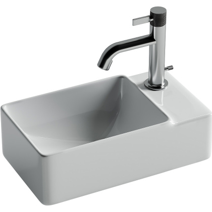 Умывальник подвесной прямоугольный (чаша слева, отверстие под смеситель справа) Element 395*220*125мм