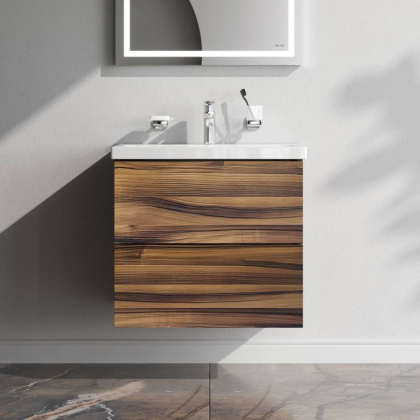 База под раковину, подвесная, 60 см, 2 ящика, орех M90FHX0602HF