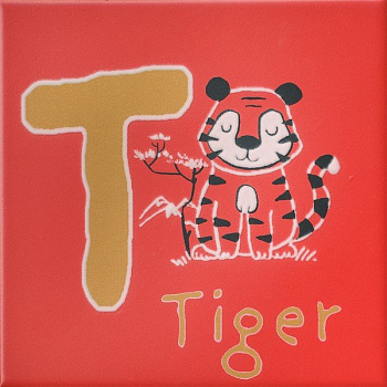 Декор OS\A232\5107 Зоопарк T красный (20см*20см*6,9мм) (10шт/0,4м2), шт