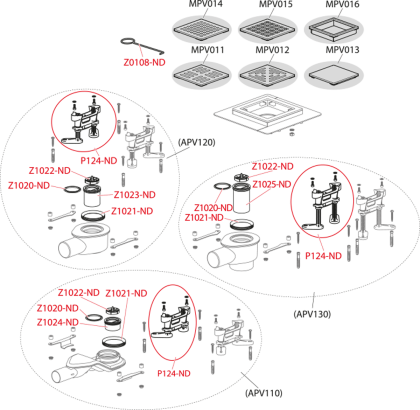 Сливной трап из нержавеющей стали низкий 130×130 мм боковой сток, без pешетки, гидрозатвор мокрый