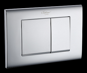 Кнопка для инсталляции, пластик CHROMO, глянец, квадратная