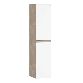 Пенал Onika Алеста 35 подвесной, белый/камень светлый, универсальный Пенал Onika Алеста 35 подвесной, белый/камень светлый, универсальный