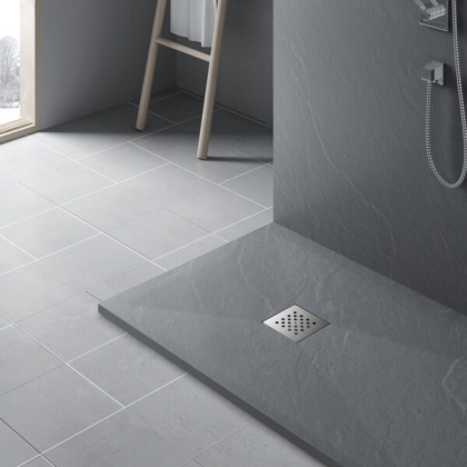 Поддон для душа из искусственного камня VST-4SR8010G, 1000*800*25, серый