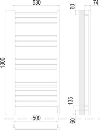 Полотенцесушитель Terminus Сицилия П15 500х1300 электро