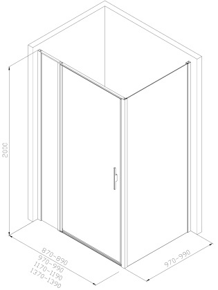 Душевой уголок Allen Brau Priority 140x100 3.31034.00 + 3.31046.00 хром Душевой уголок Allen Brau Priority 140x100 3.31034.00 + 3.31046.00 хром
